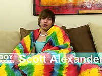 Cum jerking off with Scott Alexander on the sofa!