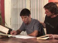 Mature guy consoles young boy with some sucking and fucking when he faces problem in homework
